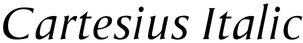 Cartesius Italic Font