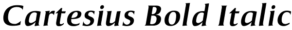 Cartesius Bold Italic Font