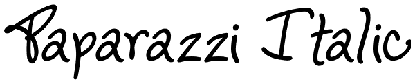 Paparazzi Italic Font