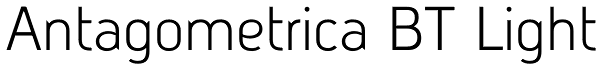 Antagometrica BT Light Font