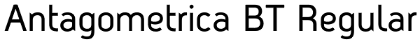 Antagometrica BT Regular Font