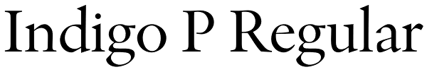 Indigo P Regular Font