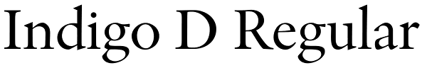 Indigo D Regular Font