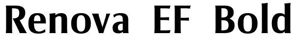 Renova EF Bold Font