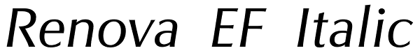 Renova EF Italic Font