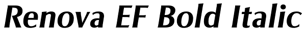 Renova EF Bold Italic Font