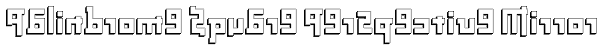 Palindrome Square Perspective Mirror Font