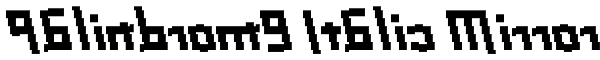 Palindrome Italic Mirror Font