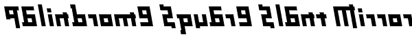 Palindrome Square Slant Mirror Font