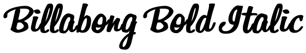Billabong Bold Italic Font
