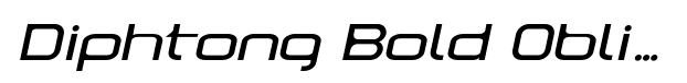 Diphtong Bold Oblique Font