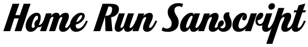 Home Run Sanscript Font