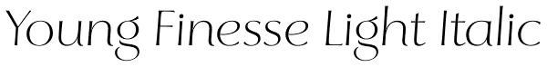 Young Finesse Light Italic Font