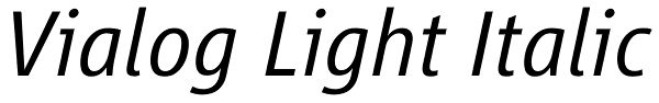 Vialog Light Italic Font