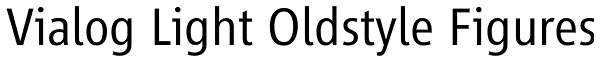 Vialog Light Oldstyle Figures Font