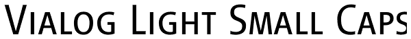 Vialog Light Small Caps Font