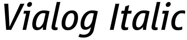 Vialog Italic Font