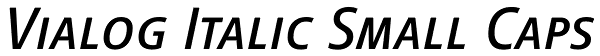 Vialog Italic Small Caps Font