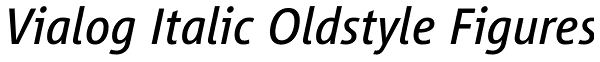 Vialog Italic Oldstyle Figures Font