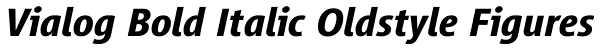 Vialog Bold Italic Oldstyle Figures Font