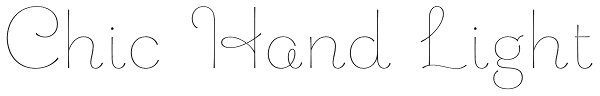 Chic Hand Light Font