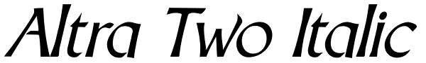 Altra Two Italic Font