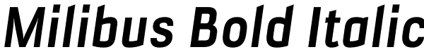 Milibus Bold Italic Font