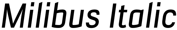 Milibus Italic Font