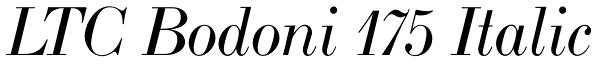 LTC Bodoni 175 Italic Font