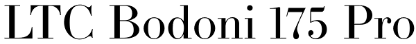 LTC Bodoni 175 Pro Font