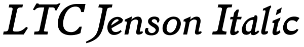 LTC Jenson Italic Font