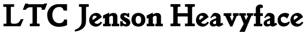 LTC Jenson Heavyface Font