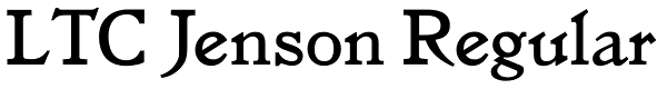 LTC Jenson Regular Font