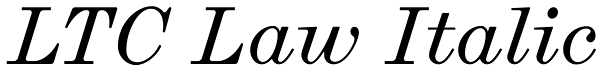 LTC Law Italic Font