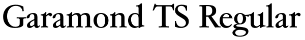 Garamond TS Regular Font