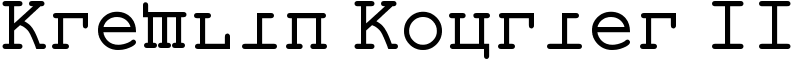 Kremlin Kourier II Font