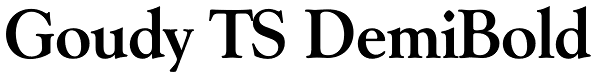 Goudy TS DemiBold Font