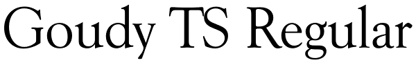 Goudy TS Regular Font