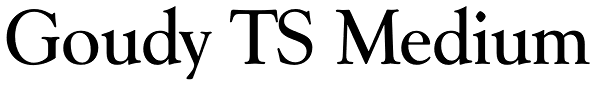 Goudy TS Medium Font