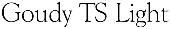 Goudy TS Light Font