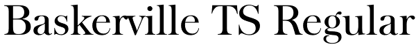 Baskerville TS Regular Font