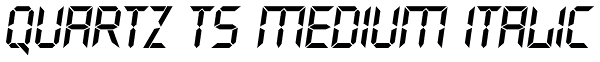 Quartz TS Medium Italic Font