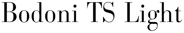 Bodoni TS Light Font