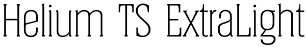 Helium TS ExtraLight Font