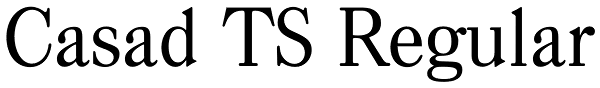 Casad TS Regular Font