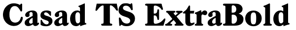 Casad TS ExtraBold Font