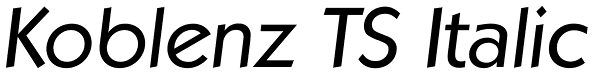 Koblenz TS Italic Font