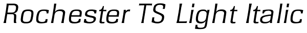 Rochester TS Light Italic Font