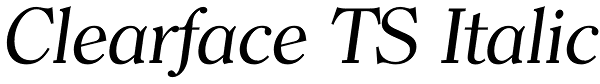 Clearface TS Italic Font