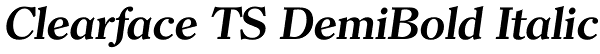 Clearface TS DemiBold Italic Font